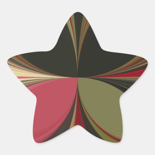 Sticker Étoile Conception abstraite avec lignes de flux Imprimer (Devant)
