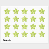 Sticker Étoile Conception Camo Vert (Feuille)