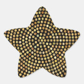 Sticker Étoile Conception du rayon d'or (Devant)