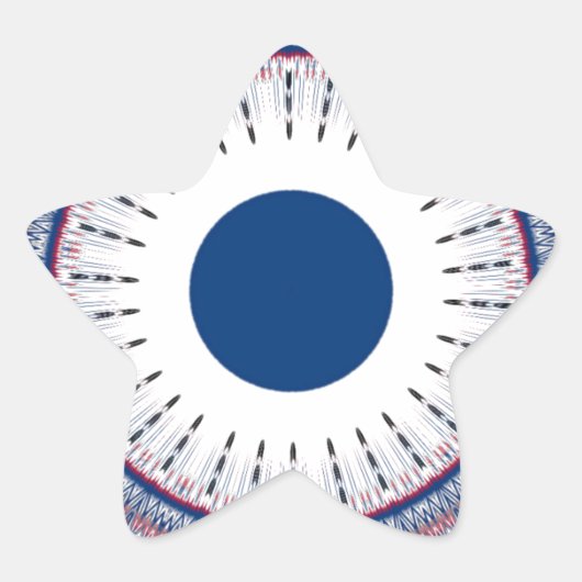 Sticker Étoile Conception élégante des yeux énergétiques : un Mot (Devant)