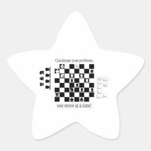 Sticker Étoile Conception Inspirée des Échecs Classiques