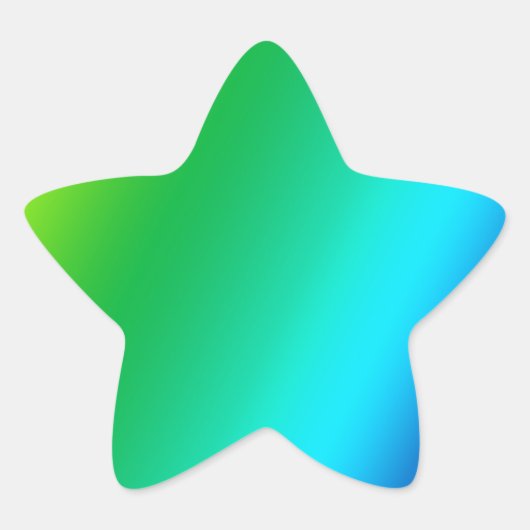 Sticker Étoile conception personnalisée arc-en-ciel (Devant)