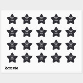 Sticker Étoile Conception simple noire personnalisée Ajouter une (Feuille)