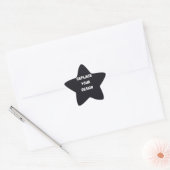 Sticker Étoile Conception simple noire personnalisée Ajouter une (Enveloppe)