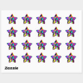 Sticker Étoile Confetti dans les tons bijoux (Feuille)