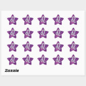 Sticker Étoile Connexion Leo sur Camouflage numérique Fuchsia ros (Feuille)