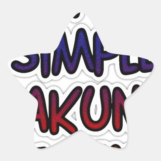 Sticker Étoile Conserver Simple Hakuna Matata Art Print (Devant)