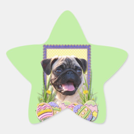 Sticker Étoile Cookies d'oeufs de Pâques - Carlin (Devant)