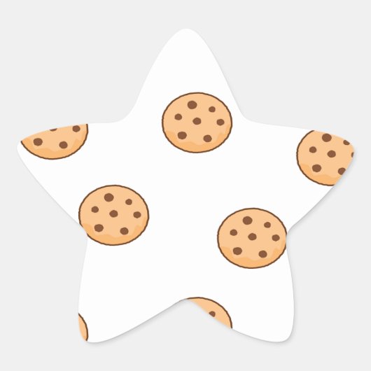 Sticker Étoile cookies sur blanc (Devant)