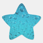 Sticker Étoile Cool Bleu gouttes d'eau (Devant)