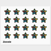 Sticker Étoile Cool Monsters Camions Transport Cadeaux pour garço (Feuille)
