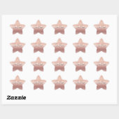 Sticker Étoile Cordons de strass rose gold (Feuille)