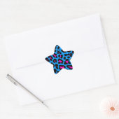 Sticker Étoile Corey Tiger 80s Leopard Spots (Bleu) (Enveloppe)