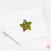Sticker Étoile Corey Tiger 80s Leopard Spots (Jaune) (Enveloppe)