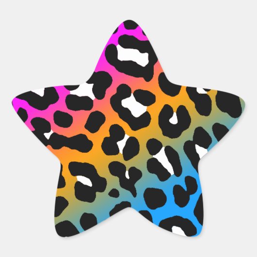Sticker Étoile Corey Tiger 80s Leopard Spots (Multicolor) (Devant)