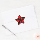 Sticker Étoile Corey Tiger 80s Leopard Spots (Rouge) (Enveloppe)