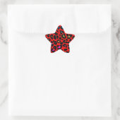 Sticker Étoile Corey Tiger 80s Leopard Spots (Rouge) (Sac)