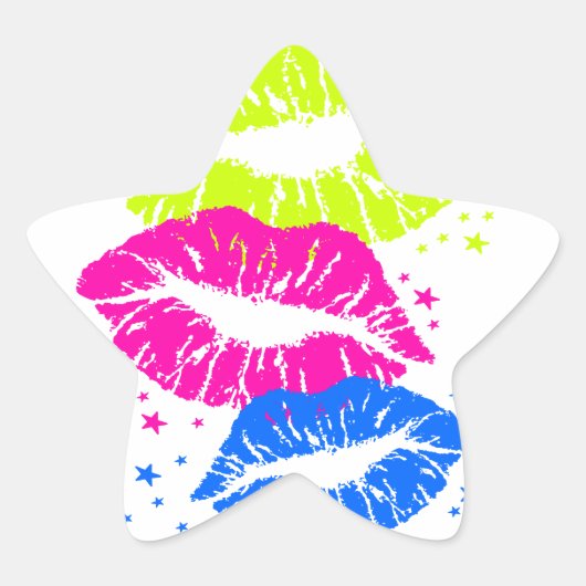 Sticker Étoile Corey Tiger 80s Lèvres & Étoiles (Devant)