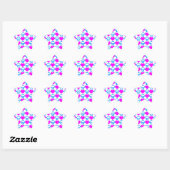 Sticker Étoile Corey Tiger Champignons Cœurs 8 bits 80s (Feuille)