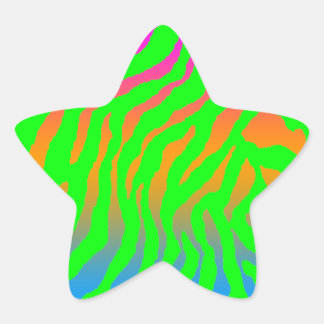 Sticker Étoile Corey Tiger Rayures Tigre 80s