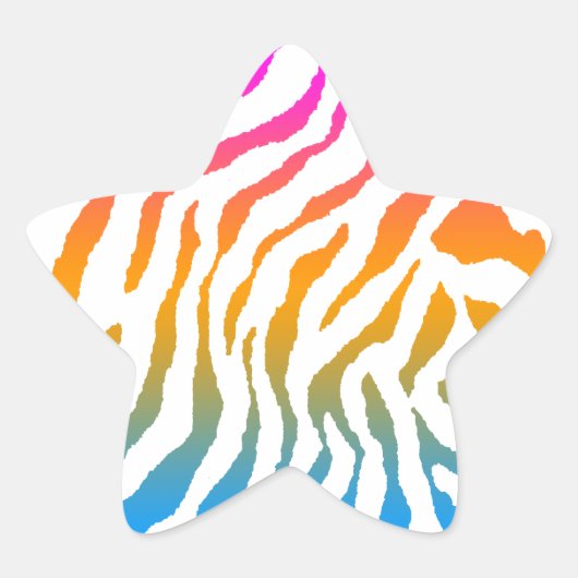 Sticker Étoile Corey Tiger Rayures Tigre 80s (Devant)