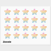 Sticker Étoile Corey Tiger Rayures Tigre 80s (Feuille)