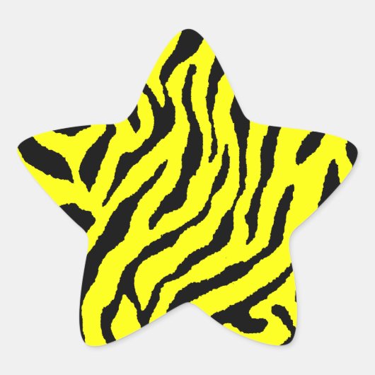 Sticker Étoile Corey Tiger Rayures Tigre 80s (Devant)
