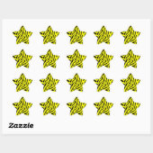 Sticker Étoile Corey Tiger Rayures Tigre 80s (Feuille)