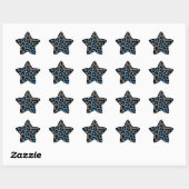 Sticker Étoile Corey Tiger Taches de Léopard 80s (Gris) (Feuille)