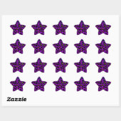 Sticker Étoile Corey Tiger Taches de Léopard 80s (Violet) (Feuille)