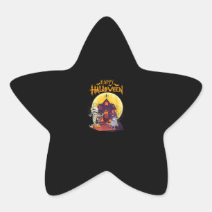 Sticker Étoile Costume d'Halloween Donkey Don de Donkey Lover