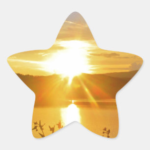 Sticker Étoile Coucher de soleil sur le lac Arrowhead