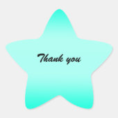 Sticker Étoile Couleur de dégradé vert simple moderne (Devant)