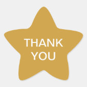 Sticker Étoile Couleur or du message personnalisé (Devant)