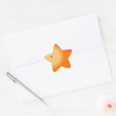 Sticker Étoile couleur pop orange et rose (Enveloppe)
