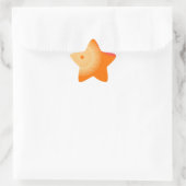 Sticker Étoile couleur pop orange et rose (Sac)