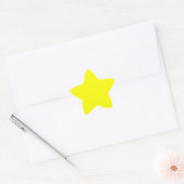 Sticker Étoile Couleur uni jaune néon (Enveloppe)