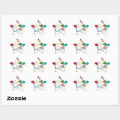 Sticker Étoile Couleurs Abstraites Damask (Feuille)