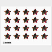 Sticker Étoile crâne floral (Feuille)