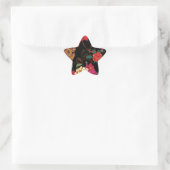 Sticker Étoile crâne floral (Sac)