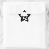 Sticker Étoile Crâne noir et blanc (Sac)