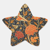 Sticker Étoile Cray, un beau design William Morris, (Devant)