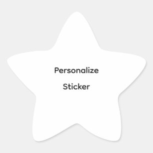 Sticker Étoile Créez Votre Propre Promotion de Marque Simple
