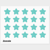 Sticker Étoile cristal druzy - bleu aquamarine (Feuille)