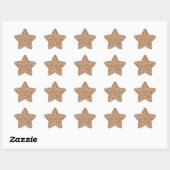 Sticker Étoile cristal druzy - couleur or rose (Feuille)