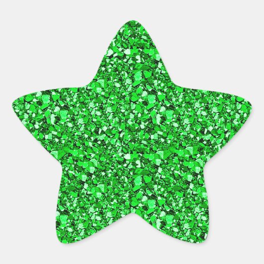 Sticker Étoile cristal druzy - vert émeraude (Devant)