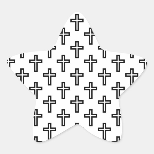 Sticker Étoile Croix chrétienne (Devant)