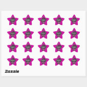 Sticker Étoile croix de crâne goth cupcake (Feuille)