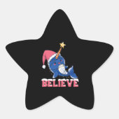 Sticker Étoile Croyez Narwhal Noël Fée Lumières (Devant)