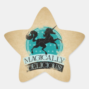 Sticker Étoile Cru comme par magie délicieux (de viande de